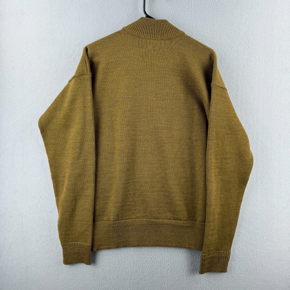 Anatomica Sweater Mens Medium Olive Military Wool Mock Neck Made in Japan - Picture 6 of 11